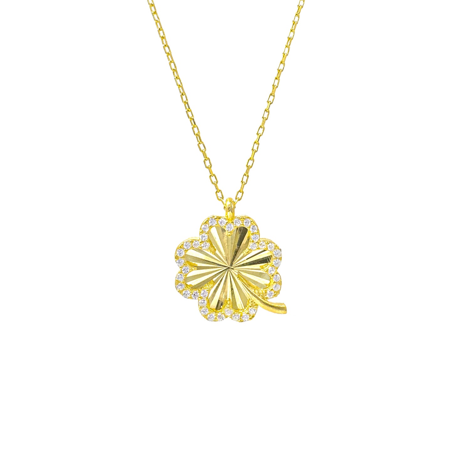 Laser Cut Clover Leaf Necklace