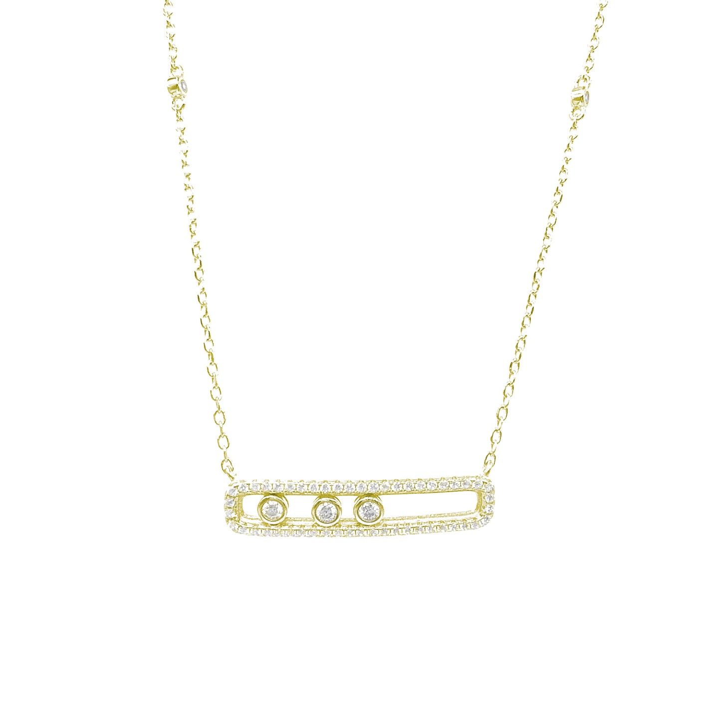 Triple Large Mes Necklace