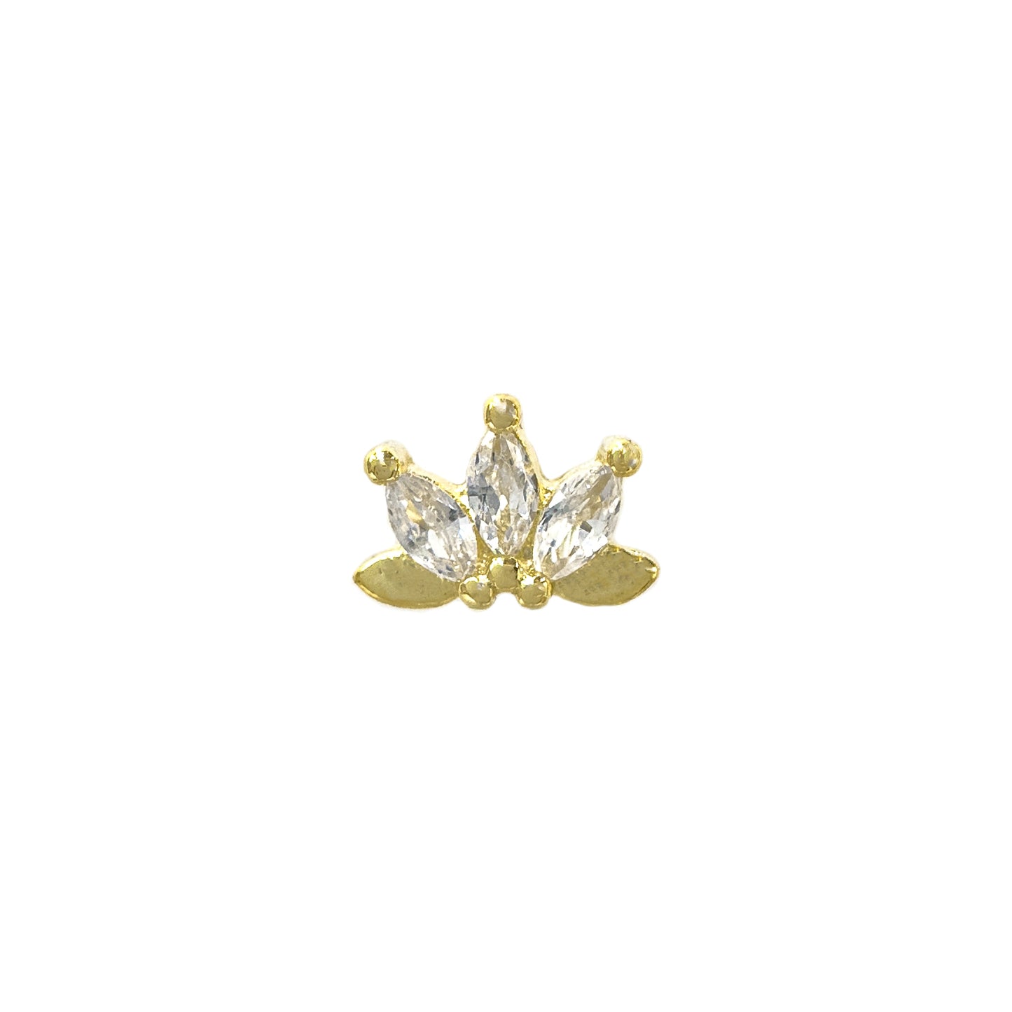 Marquise Stone Lotus Tragus Piercing