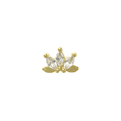 Marquise Stone Lotus Tragus Piercing