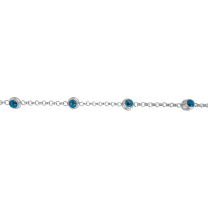 Quadruple Evil Eye Hollow Bracelet