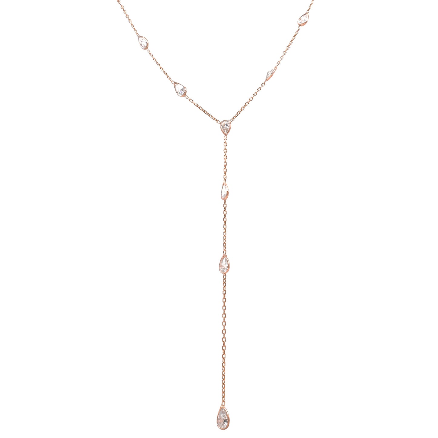 Drop Stone Y Necklace
