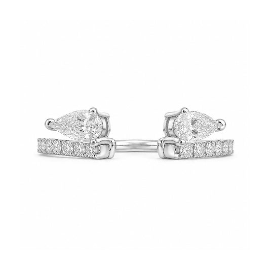 Pear Stone Stacking Ring