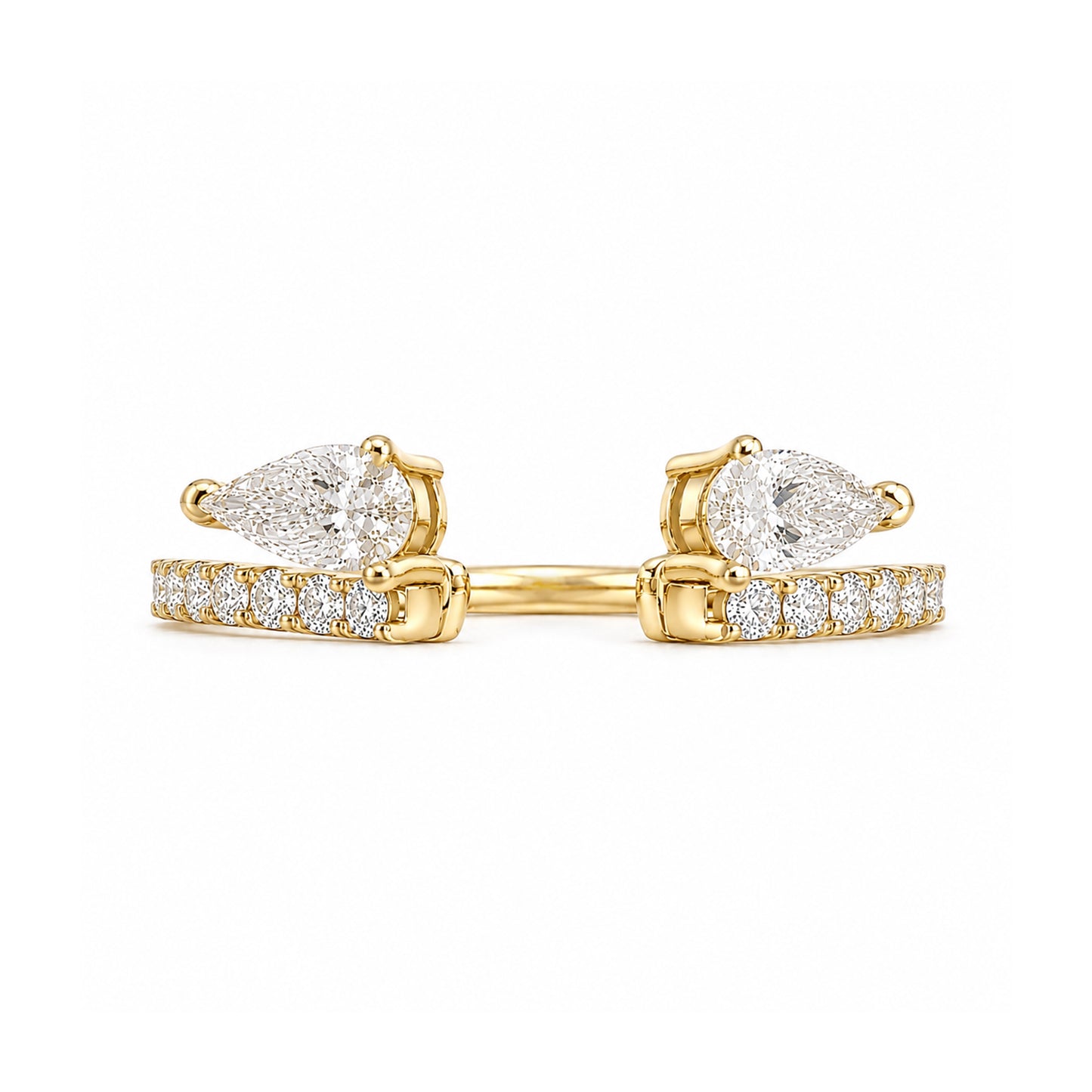 Pear Stone Stacking Ring