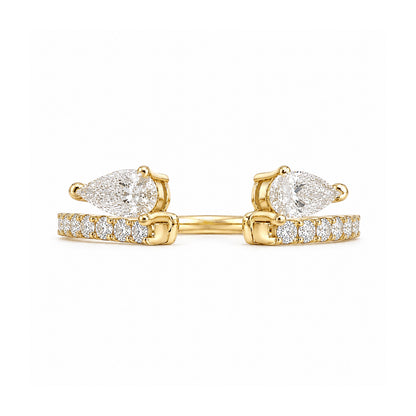 Pear Stone Stacking Ring