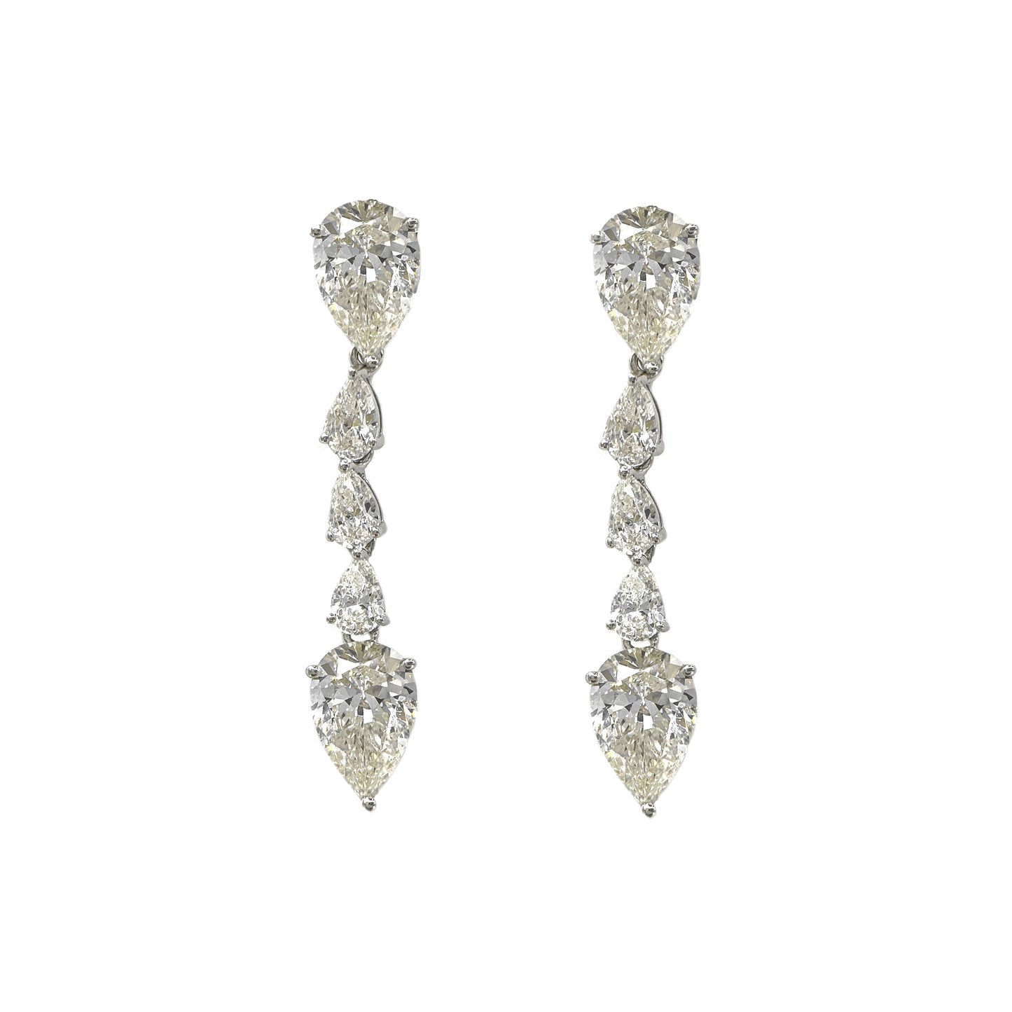 Drop Moissanite Pin Earrings