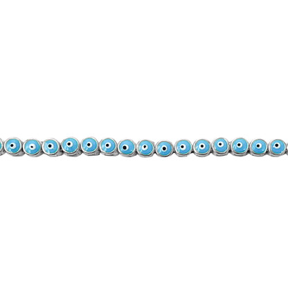 Blue Enamel Evil Eye Bracelet