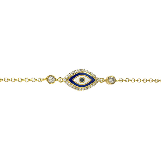 Dark Blue Stone Evil Eye Bracelet