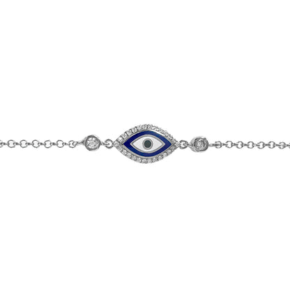 Dark Blue Stone Evil Eye Bracelet