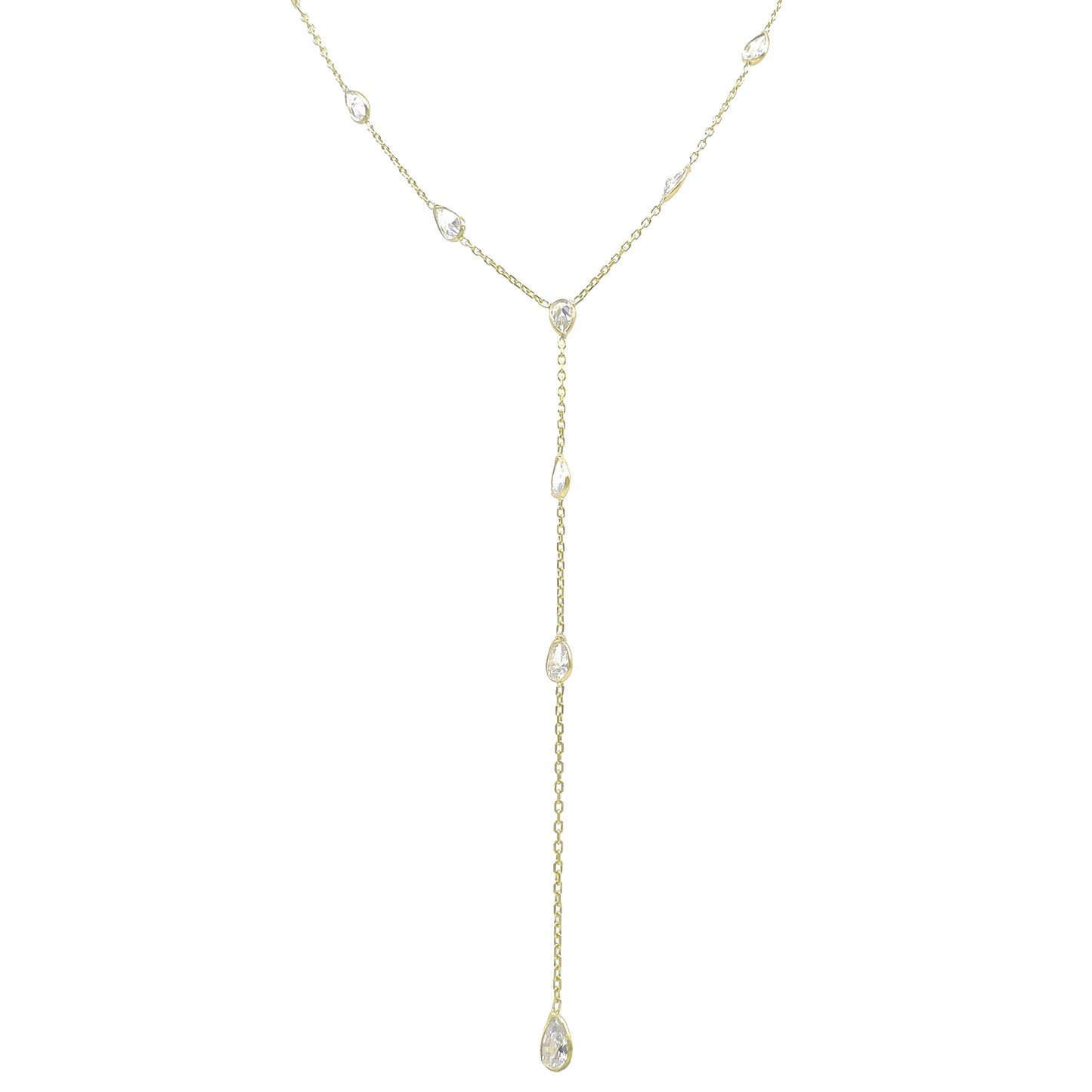 Drop Stone Y Necklace
