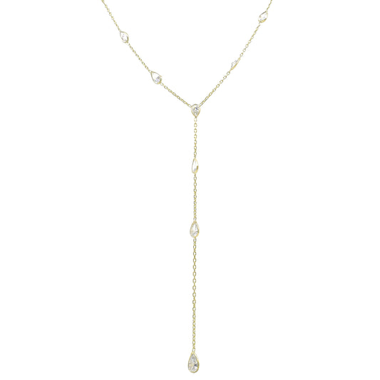 Drop Stone Y Necklace