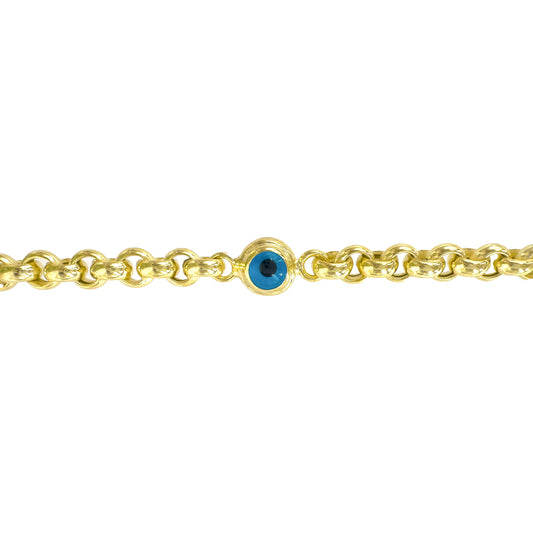 Single Evil Eye Hollow Bracelet