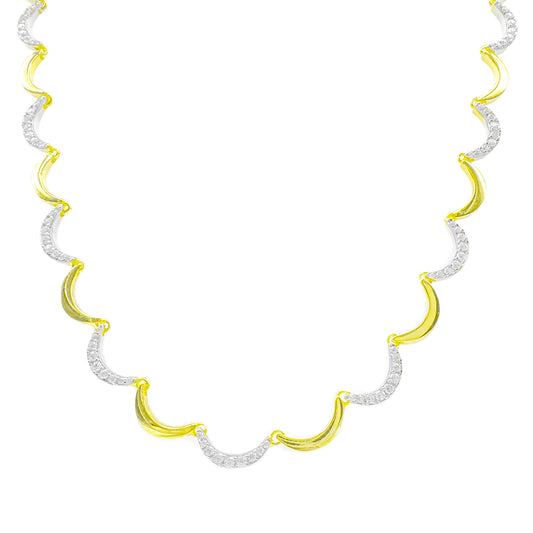 Two Tone Wave Necklace
