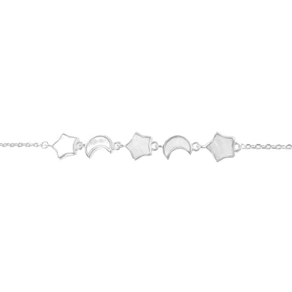 Moon and Star Mother of Pearl Bracelet