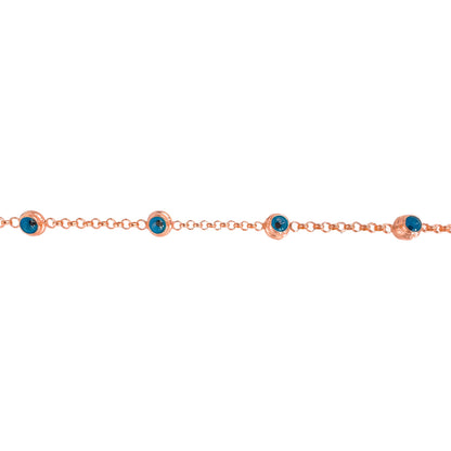 Quadruple Evil Eye Hollow Bracelet