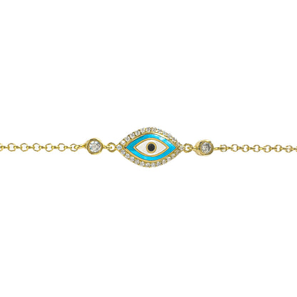 Dark Blue Stone Evil Eye Bracelet