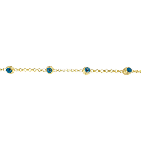 Quadruple Evil Eye Hollow Bracelet