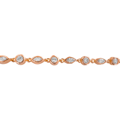 Drop Round Stone Bracelet