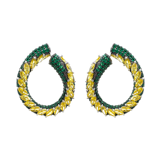 Yellow-Green Color Design Earring