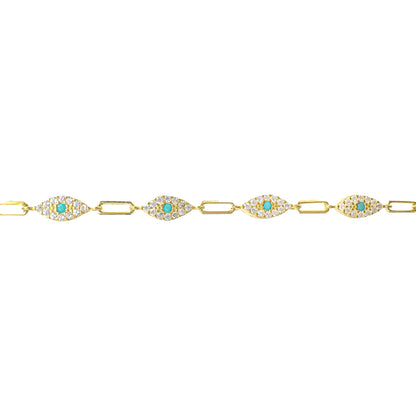Blue Stone Eye Bracelet