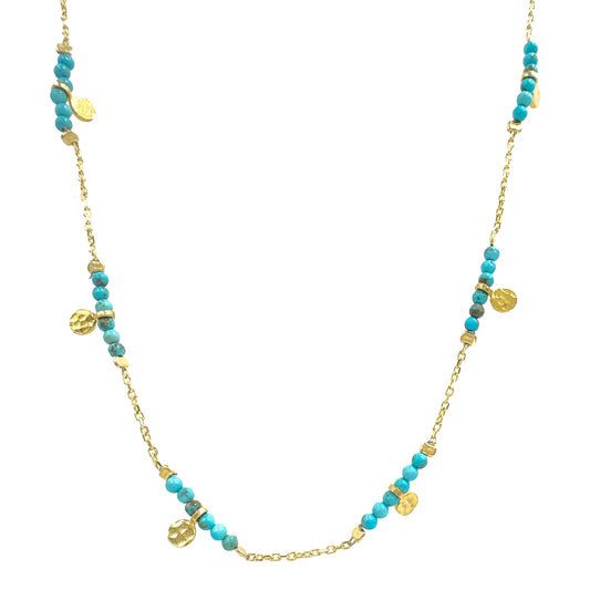 Turquoise Bead Detail Necklace