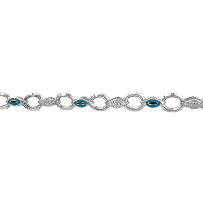 Enameled Stone Hollow Bracelet