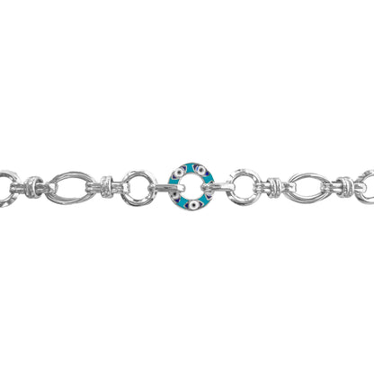 Hollow Bracelet with Eye Enamel