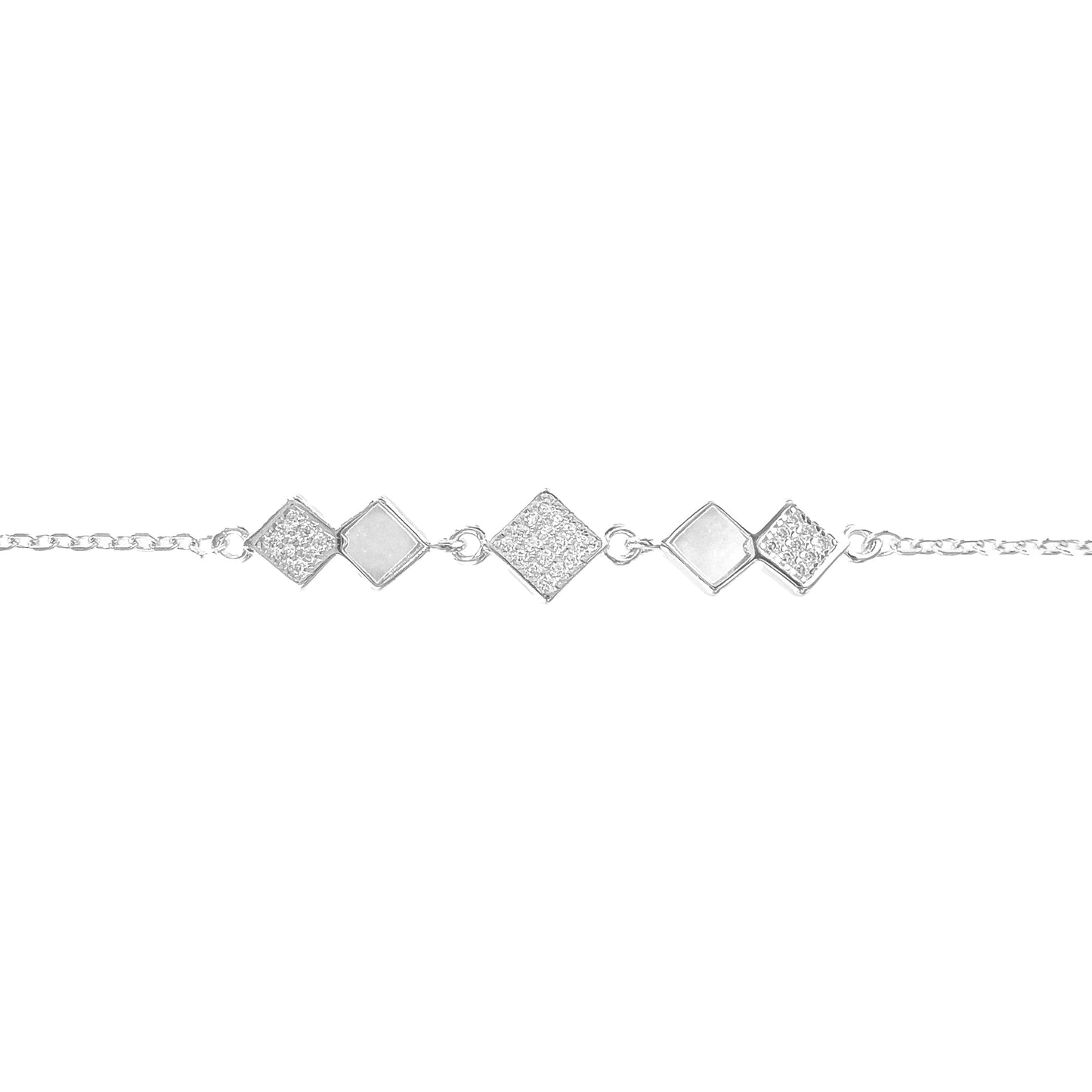 Square Stone Mother of Pearl Bracelet
