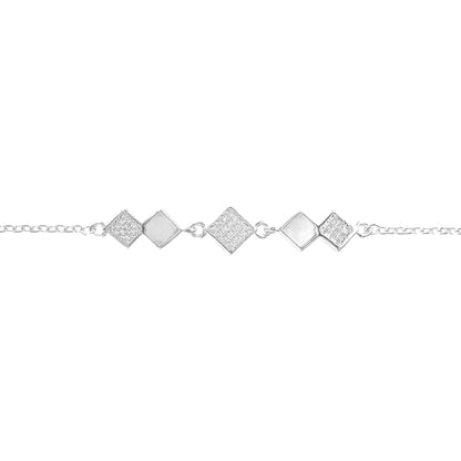 Square Stone Mother of Pearl Bracelet