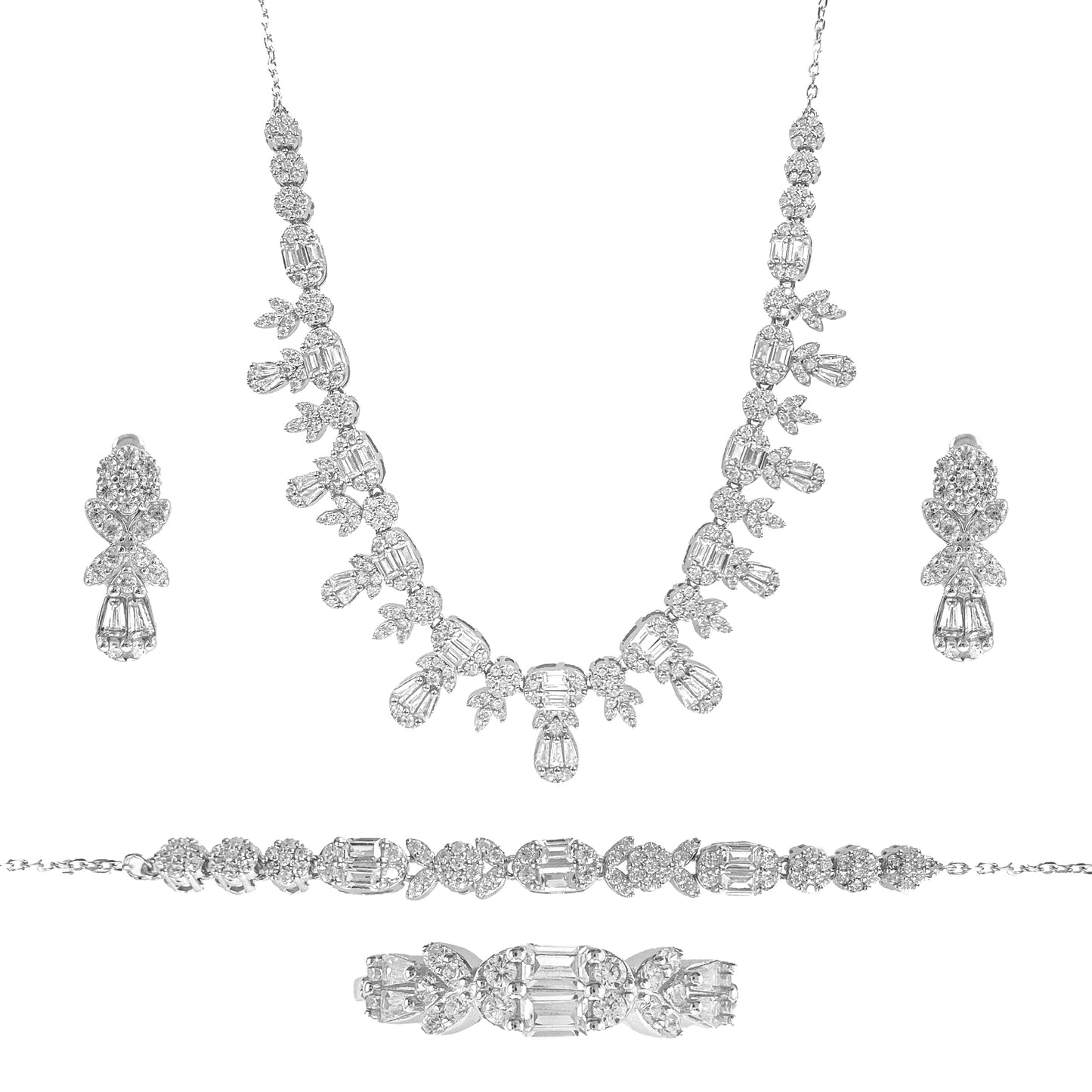 Baguette Stone Flower Model Night Set