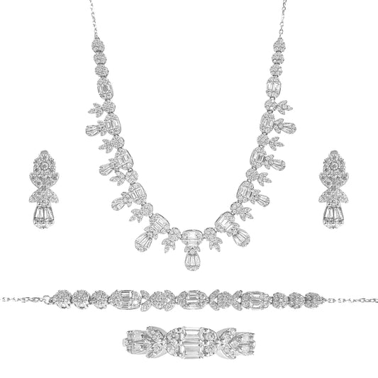 Baguette Stone Flower Model Night Set