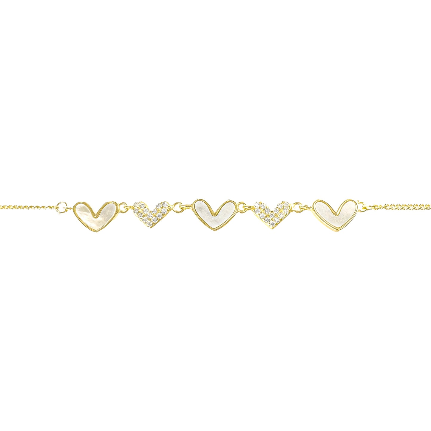 Heart Mother of Pearl Bracelet
