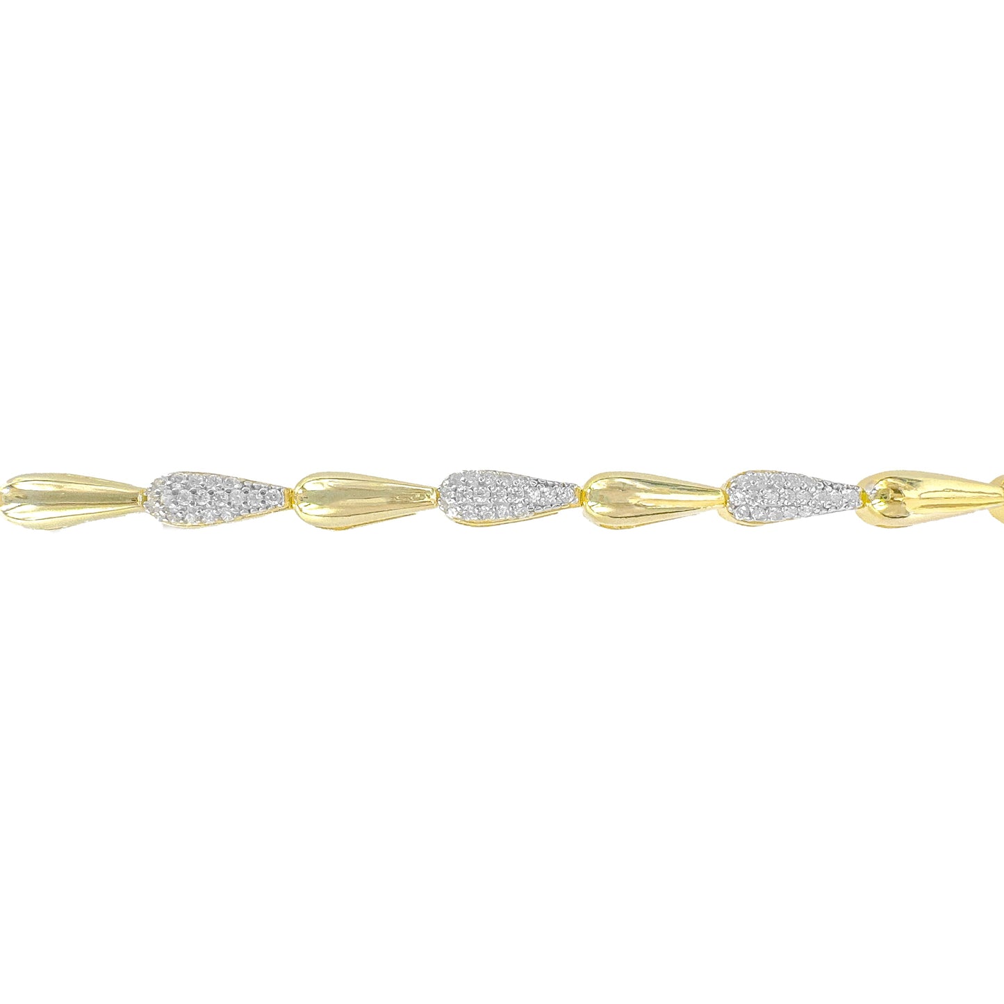 Stone-studded Teardrop Model Bracelet