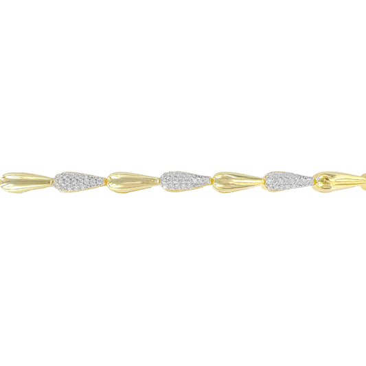 Stone-studded Teardrop Model Bracelet