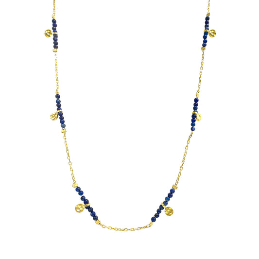 Blue Bead Detail Necklace