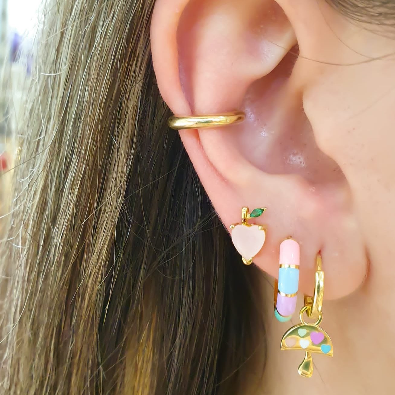 Large Colorful Hoop Earrings