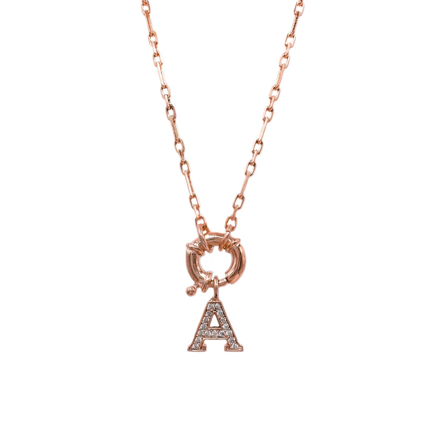 Sailor Lock Stone Letter Necklace