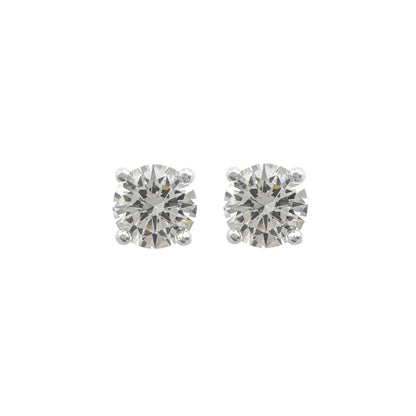 Round Moissanite Solitaire Earring