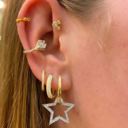 Stone Star Earrings