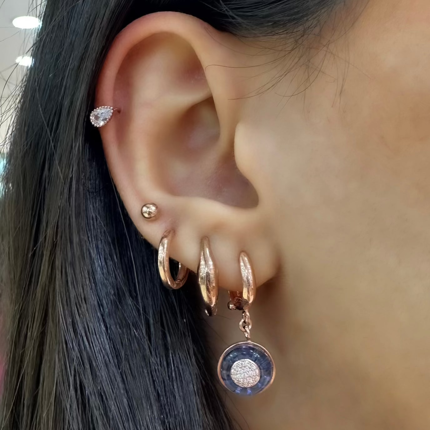 Teardrop Stone Piercing