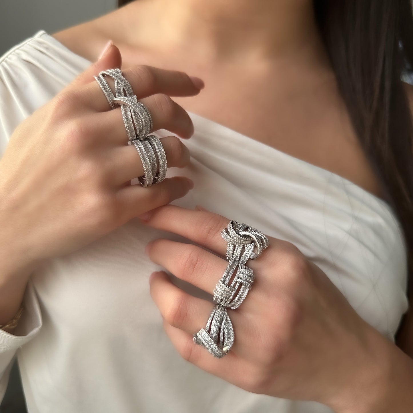 Tied Baguette Ring