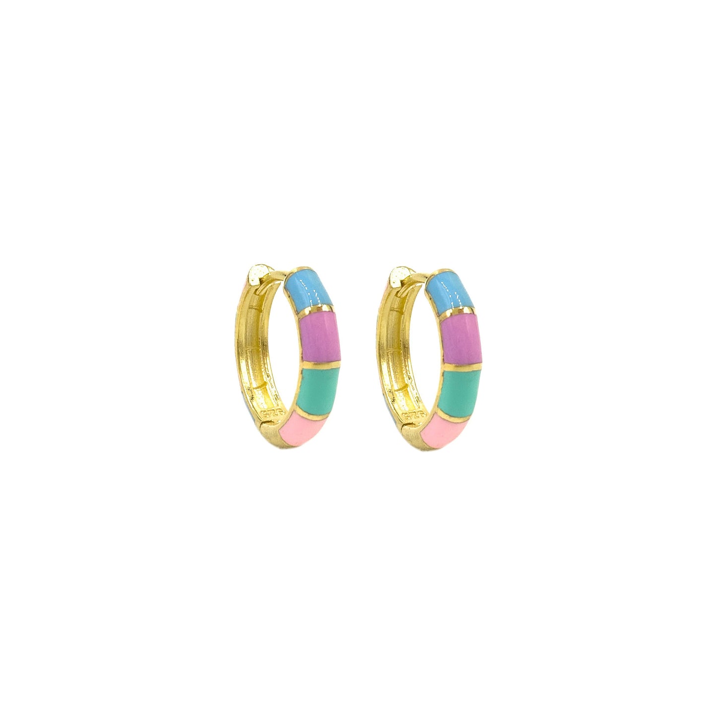 Small Size Colorful Hoop Earrings