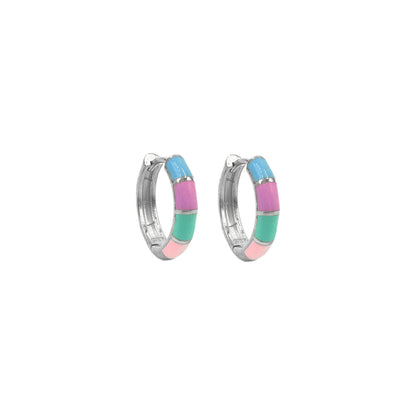 Small Size Colorful Hoop Earrings