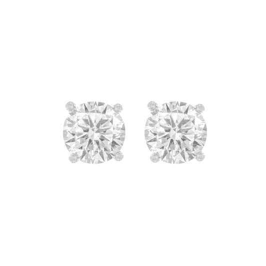 9 mm Solitaire Earrings