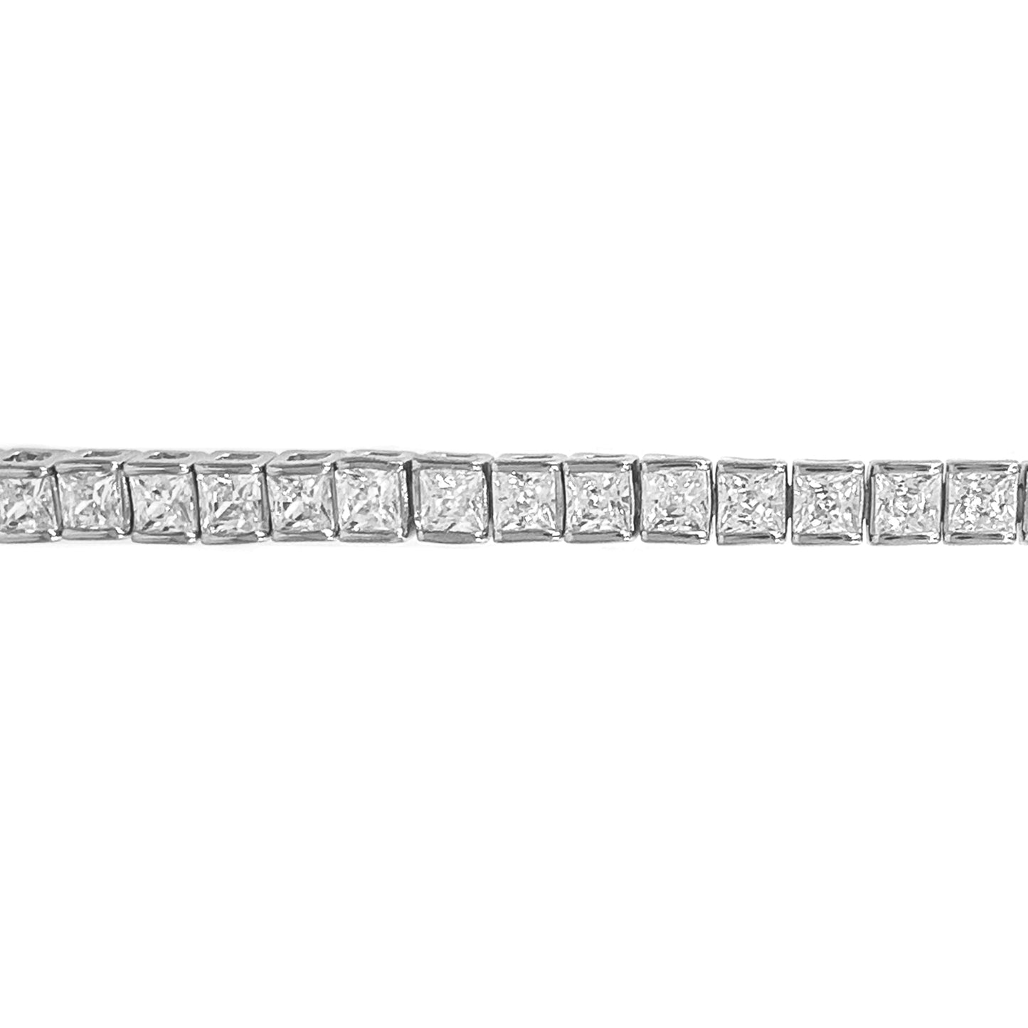 Three mm Square Tennis Bracelet