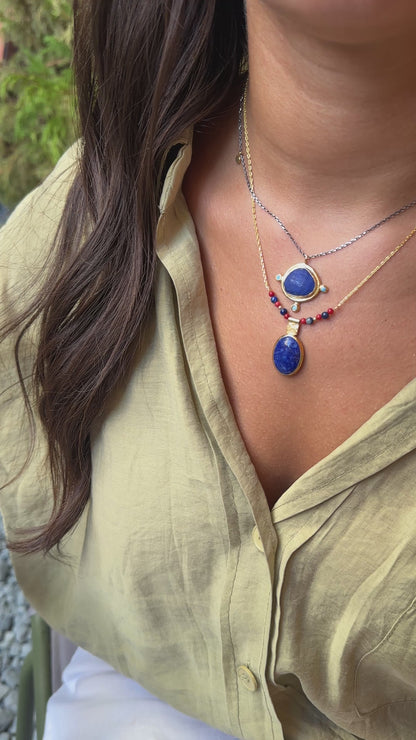 Lapis Stone Natural Stone Necklace