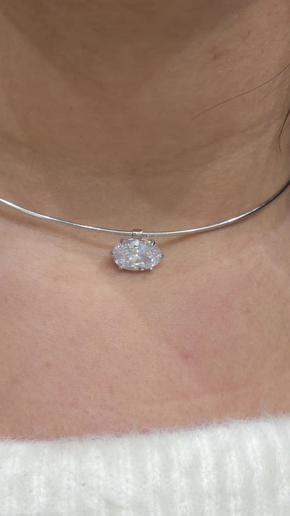 Designer Oval Cut Choker Necklace