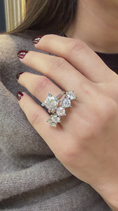 Three Carat Moissanite Solitaire Ring