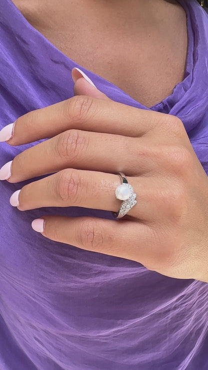 Three Row Pearl Ring