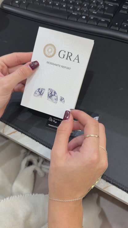 Oval Ring with Moissanite Stone